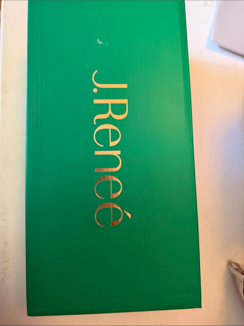 JRenee Emerald Green Box With Gold Logo
